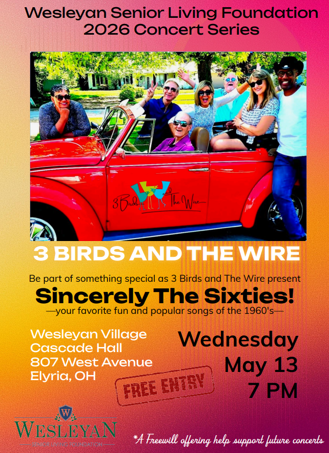 sixties themed concert flyer